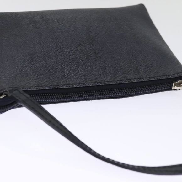 BURBERRY Nova Check Pouch PVC Leather Gray Auth bs14711 - Picture 6 of 16